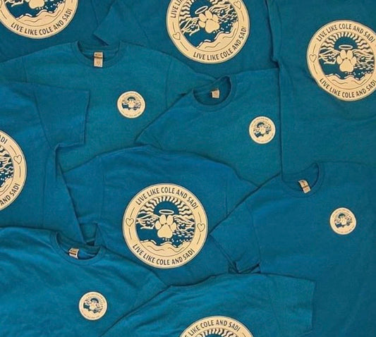 Live Like Cole and Sadi Sapphire Cotton Tee Shirt